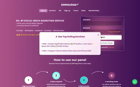 myapp.smmsurge.com homepage