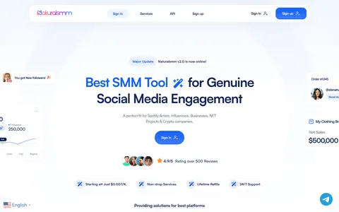 naturalsmm.com homepage