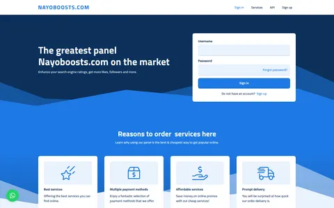 nayoboosts.com homepage