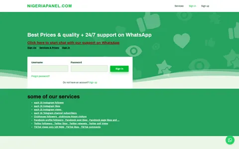 nigeriapanel.com homepage