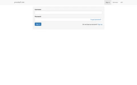 provider5.net homepage