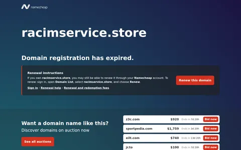 racimservice.store homepage
