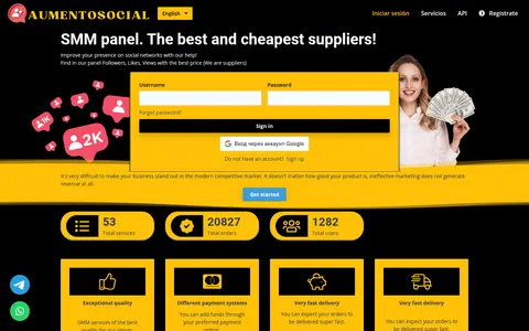 smmaumentosocial.com homepage