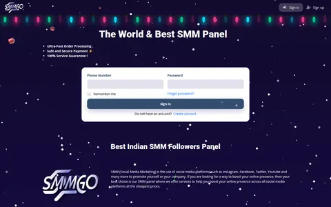 smmgo.in homepage