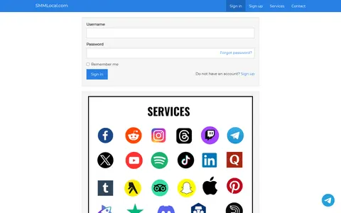 smmlocal.com homepage