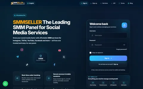 smmseller.pro homepage
