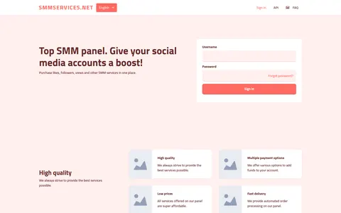 smmservices.net homepage