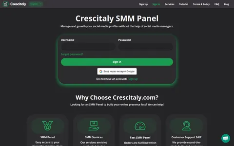 smmtelegramprovider.com homepage