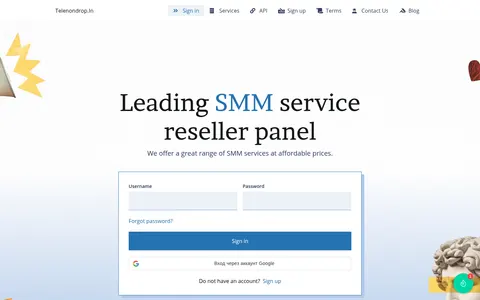 smmtelenondrop.in homepage
