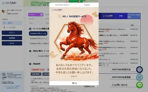 snstomo.co.jp homepage