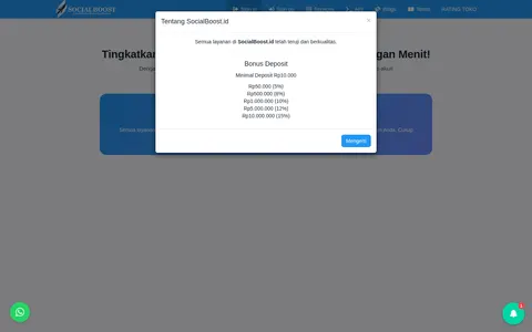 socialboost.id homepage
