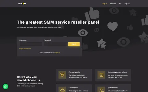 solydsmm.com homepage