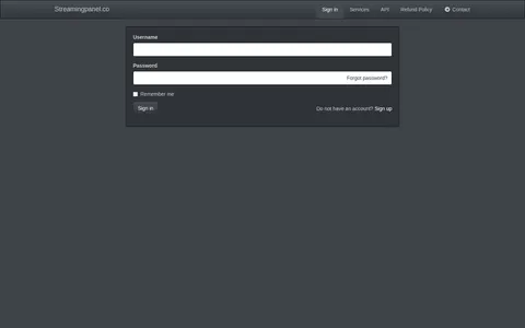 streamingpanel.co homepage