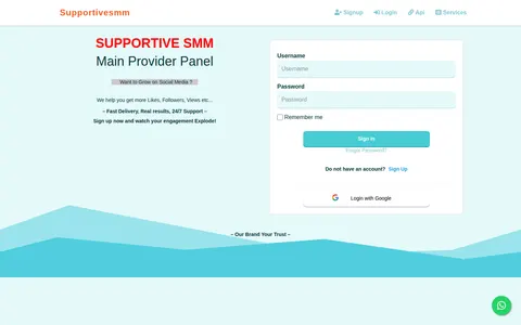 supportivesmm.com homepage