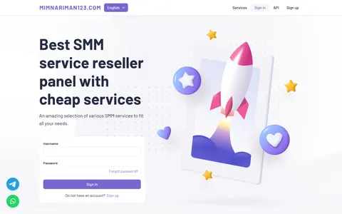 telsmmpanel.com homepage