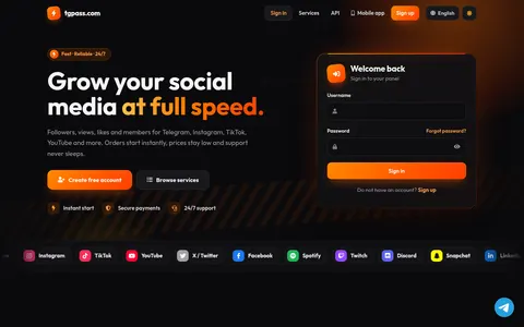 tgpass.com homepage