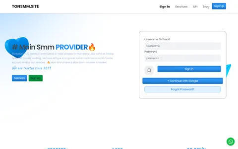 tonsmm.site homepage