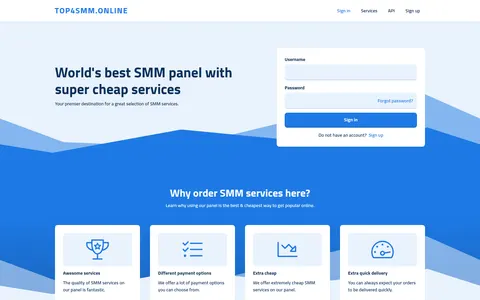 top4smm.online homepage