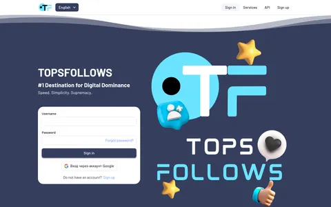 topsfollows.com homepage