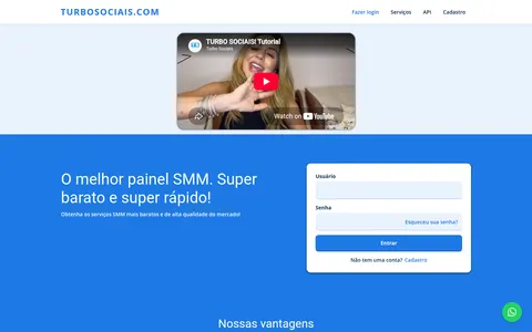 turbosociais.com homepage