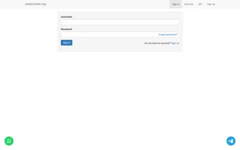 uaeprovider.org homepage