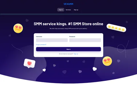 vexsmm.com homepage