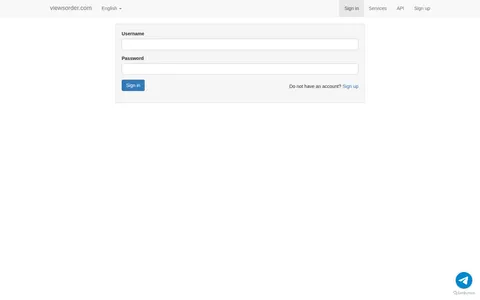 viewsorder.com homepage
