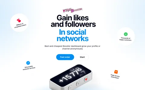 viralboozter.com homepage