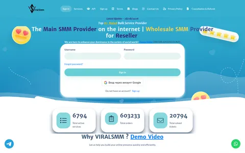 viralsmm.in homepage