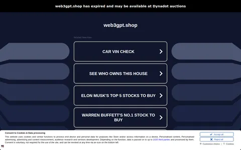 web3gpt.shop homepage