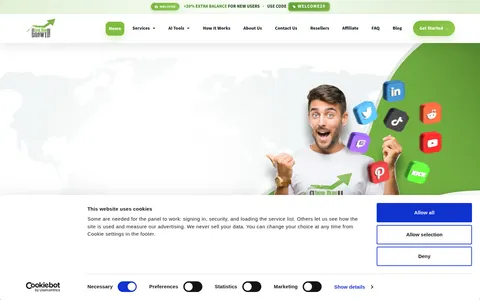 thesocialmediagrowth.com homepage