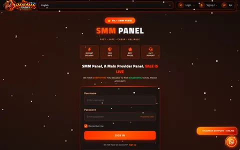 hanumanpanel.shop homepage
