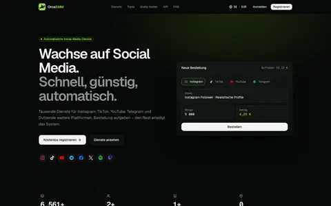 orcasmm.com homepage