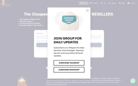 cheapestsmmpanels.com homepage