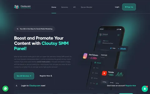 cloutsy.com homepage
