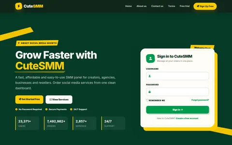cutesmm.com homepage