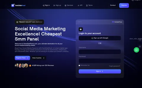 darksidepanel.com homepage