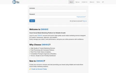 dmhike.com homepage