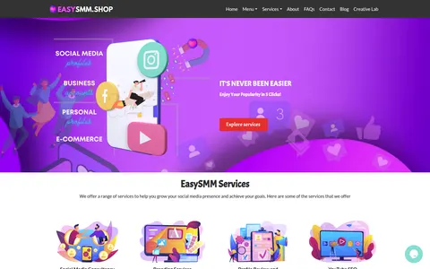 easysmm.shop homepage