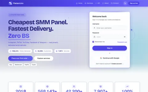 famestate.com homepage