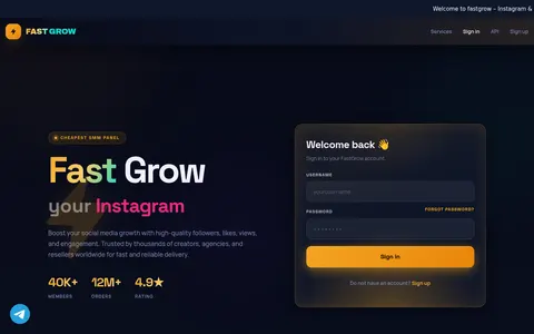 fastgrow.in homepage