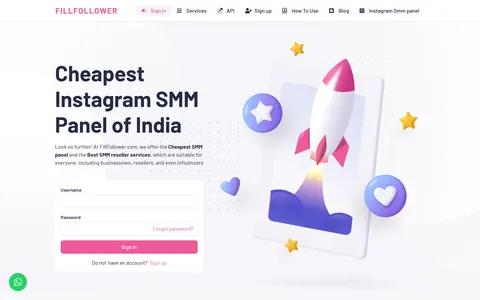fillfollower.com homepage