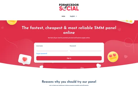 fornecedorsocial.com homepage