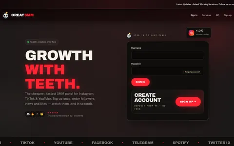 greatsmm.in homepage