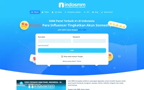 indosmm.id homepage