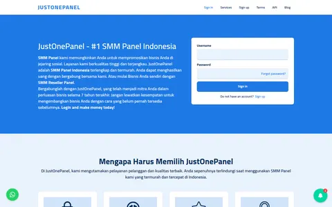justonepanel.com homepage