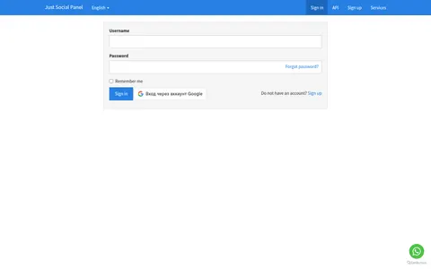 justsocialpanel.com homepage