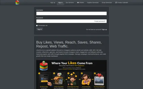 likesfor.me homepage