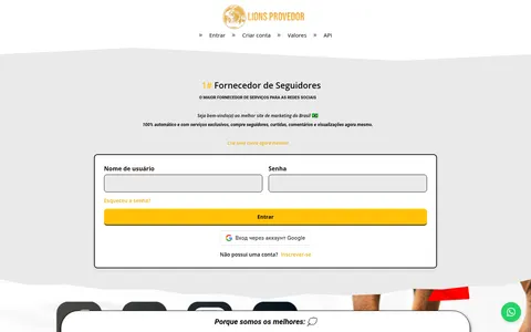 lionsprovedor.com homepage