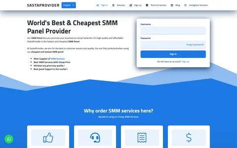 sastaprovider.com homepage